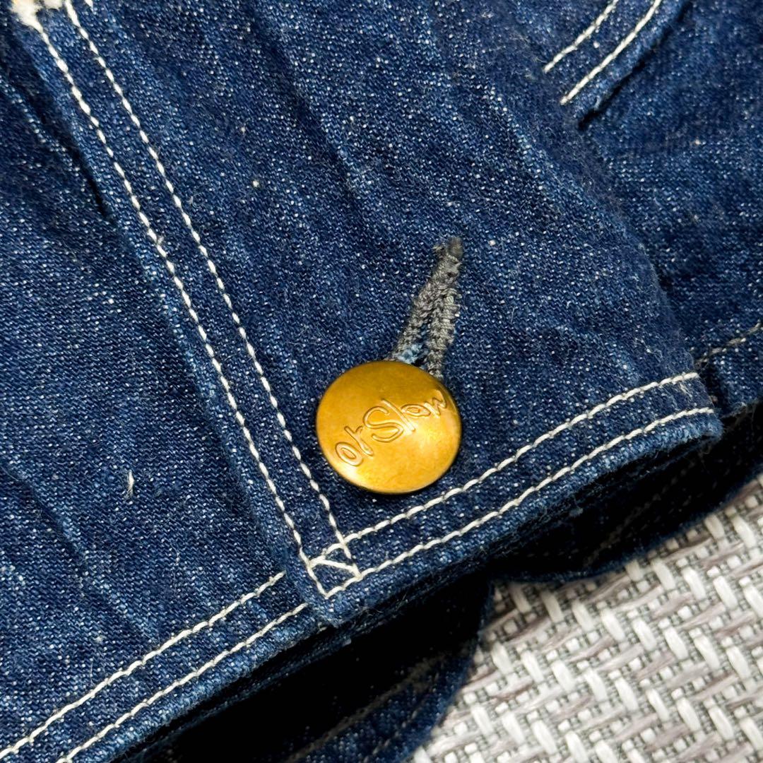 極美品 オアスロウ 1950 デニムジャケット カバーオール 金ボタン 1サイズ