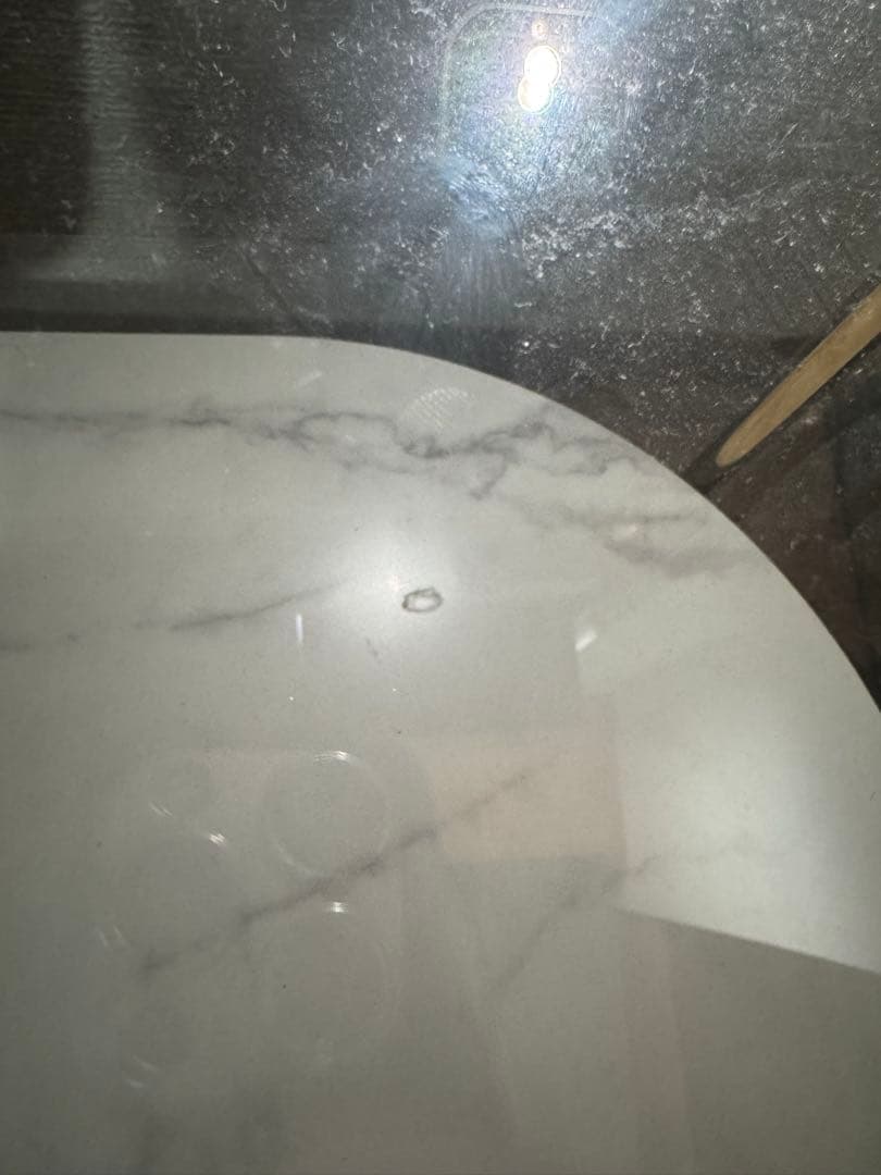 Francfranc レガートコーヒーテーブルLゴールド×マーブル （W950）