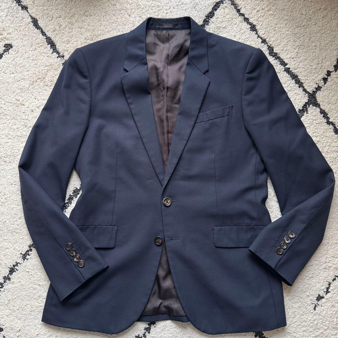 PS Paul Smith スーツ　セットアップ　裏地総柄　ネイビー　Mサイズ