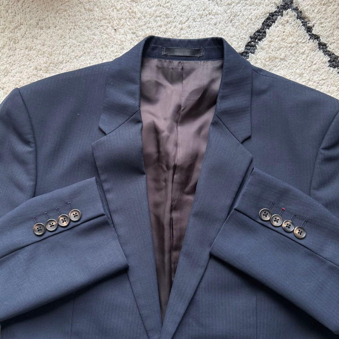 PS Paul Smith スーツ　セットアップ　裏地総柄　ネイビー　Mサイズ