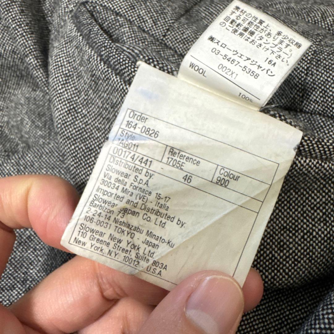 17 美品　インコテックス　スラックス　グレー　サイドアジャスター　46 M