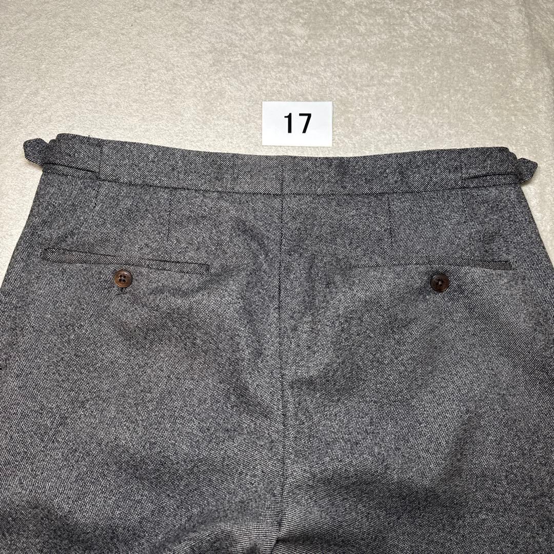 17 美品　インコテックス　スラックス　グレー　サイドアジャスター　46 M