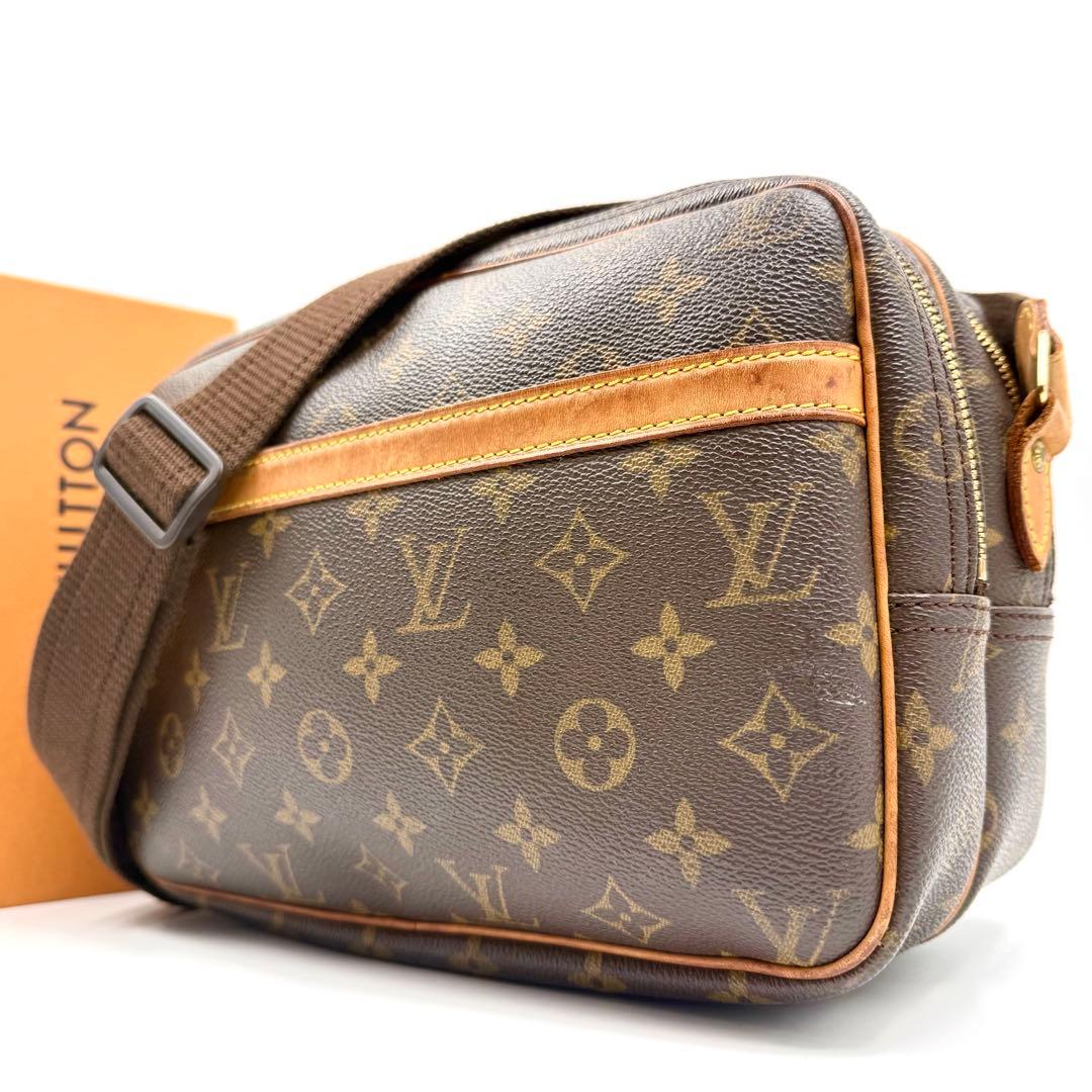 【鑑定済】ルイヴィトン モノグラム ショルダーバッグ リポーター PM