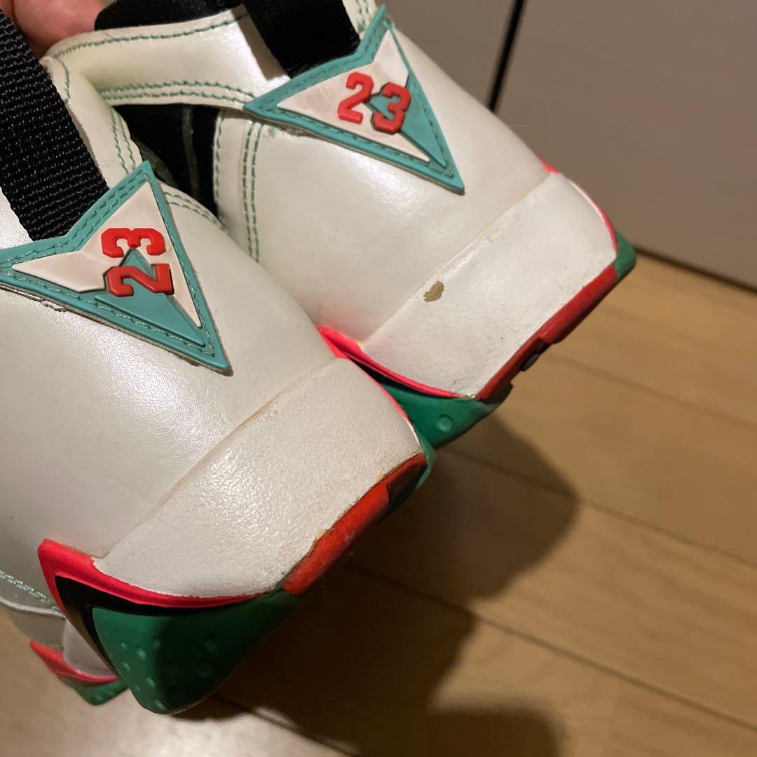 エア ジョーダン 7 ホワイト/グリーンレディースシューズ