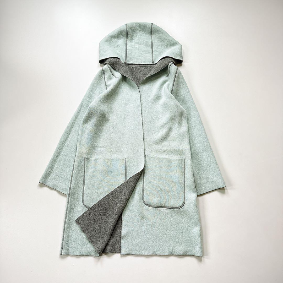 美品✨フォクシー カシミヤ100% ロングコート ダブルフェイス リバーシブル