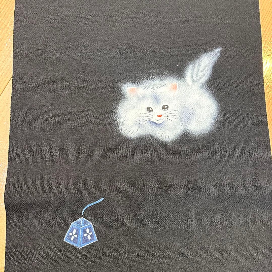 正絹＊名古屋帯＊おそめ仕立て＊猫