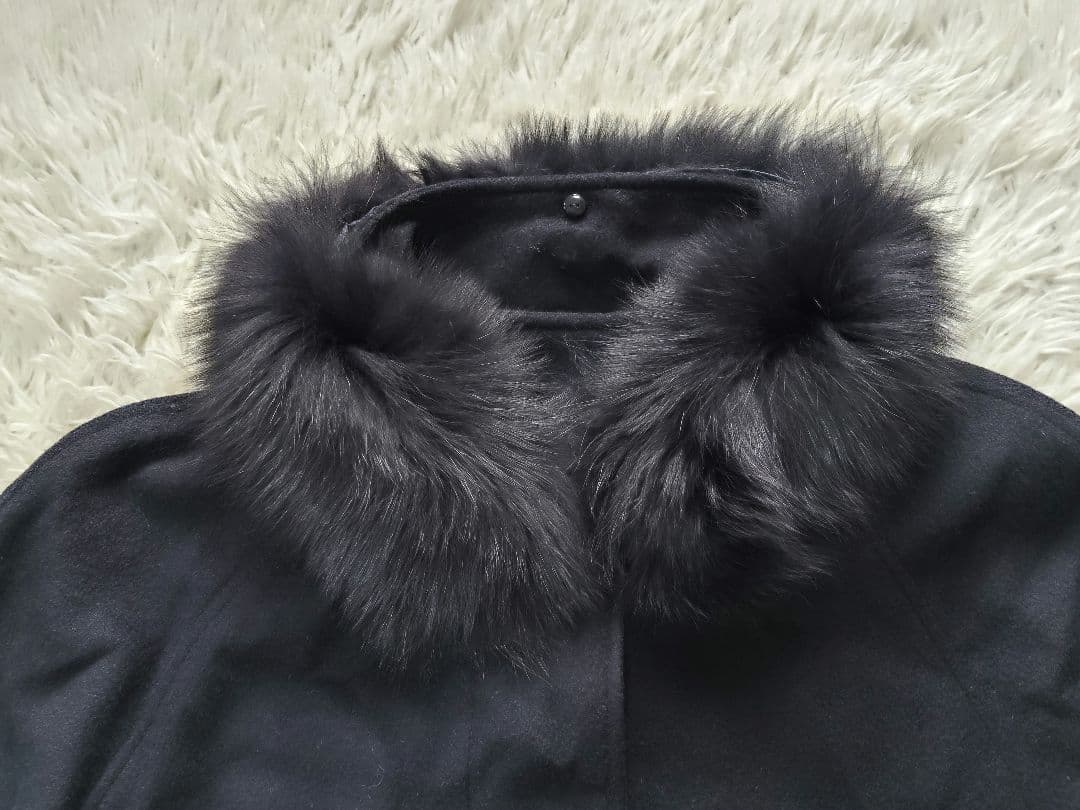 RUIRUE BOUTIQUE　ポンチョコート　フォックスファー　2L