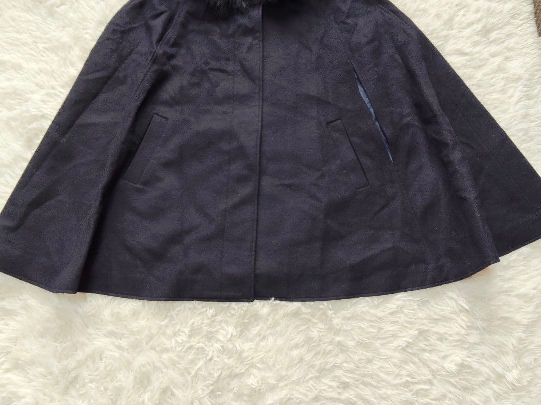 RUIRUE BOUTIQUE　ポンチョコート　フォックスファー　2L