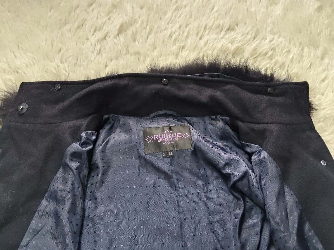 RUIRUE BOUTIQUE　ポンチョコート　フォックスファー　2L