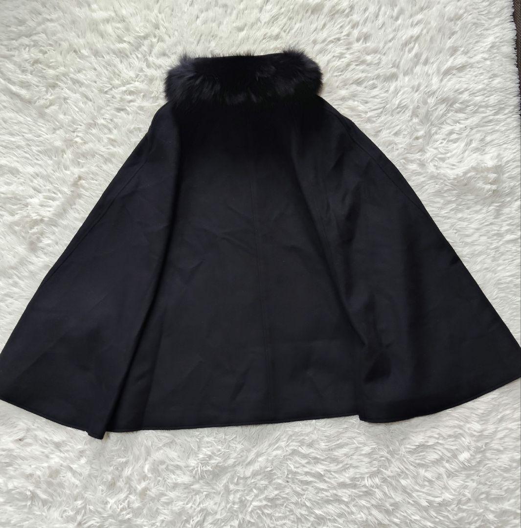 RUIRUE BOUTIQUE　ポンチョコート　フォックスファー　2L