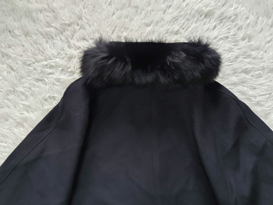 RUIRUE BOUTIQUE　ポンチョコート　フォックスファー　2L