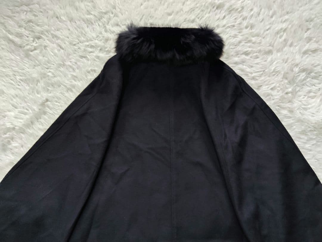 RUIRUE BOUTIQUE　ポンチョコート　フォックスファー　2L