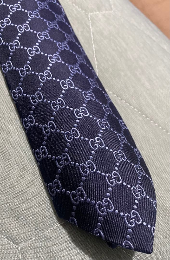 【1番人気組み合わせ☆】GUCCI×GGロゴ×ネイビーカラー×剣先8cm