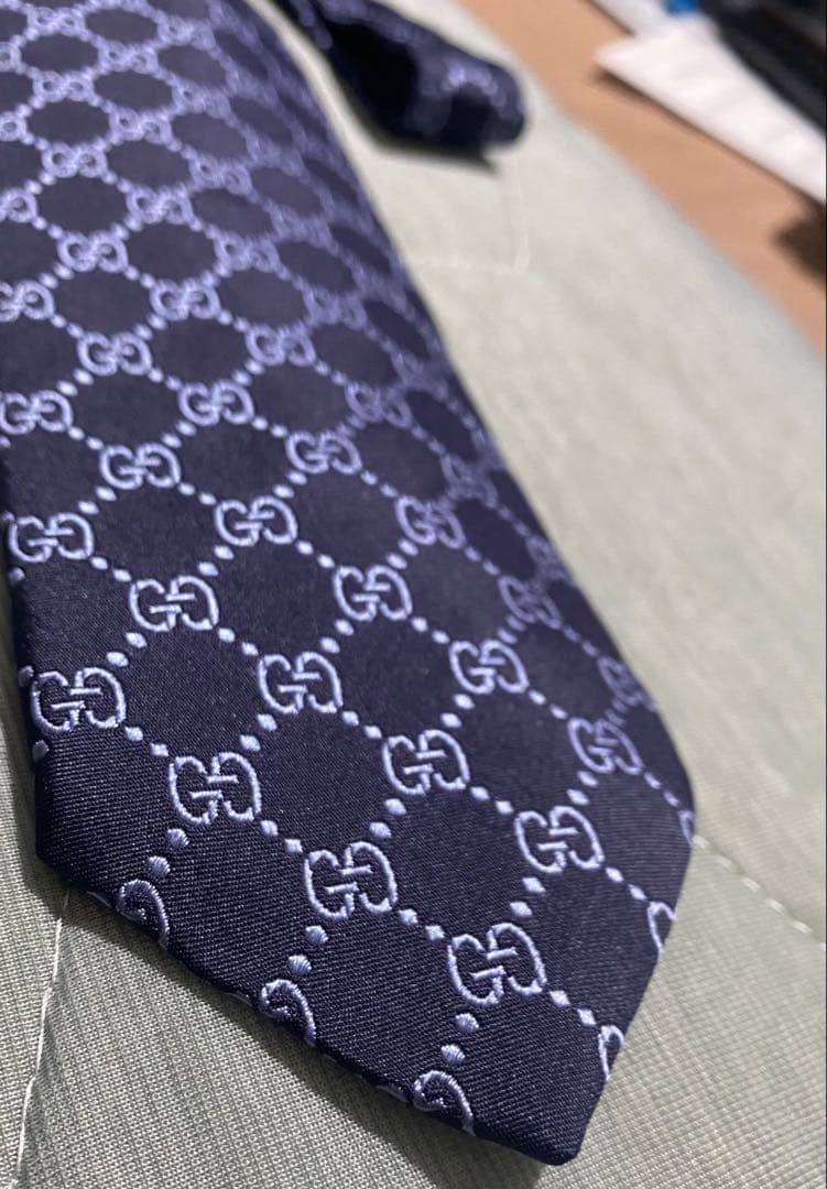 【1番人気組み合わせ☆】GUCCI×GGロゴ×ネイビーカラー×剣先8cm