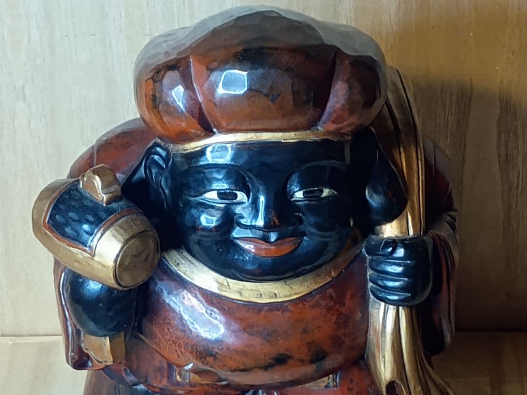 大黒天 高さ35cm 木製 時代物 彫刻