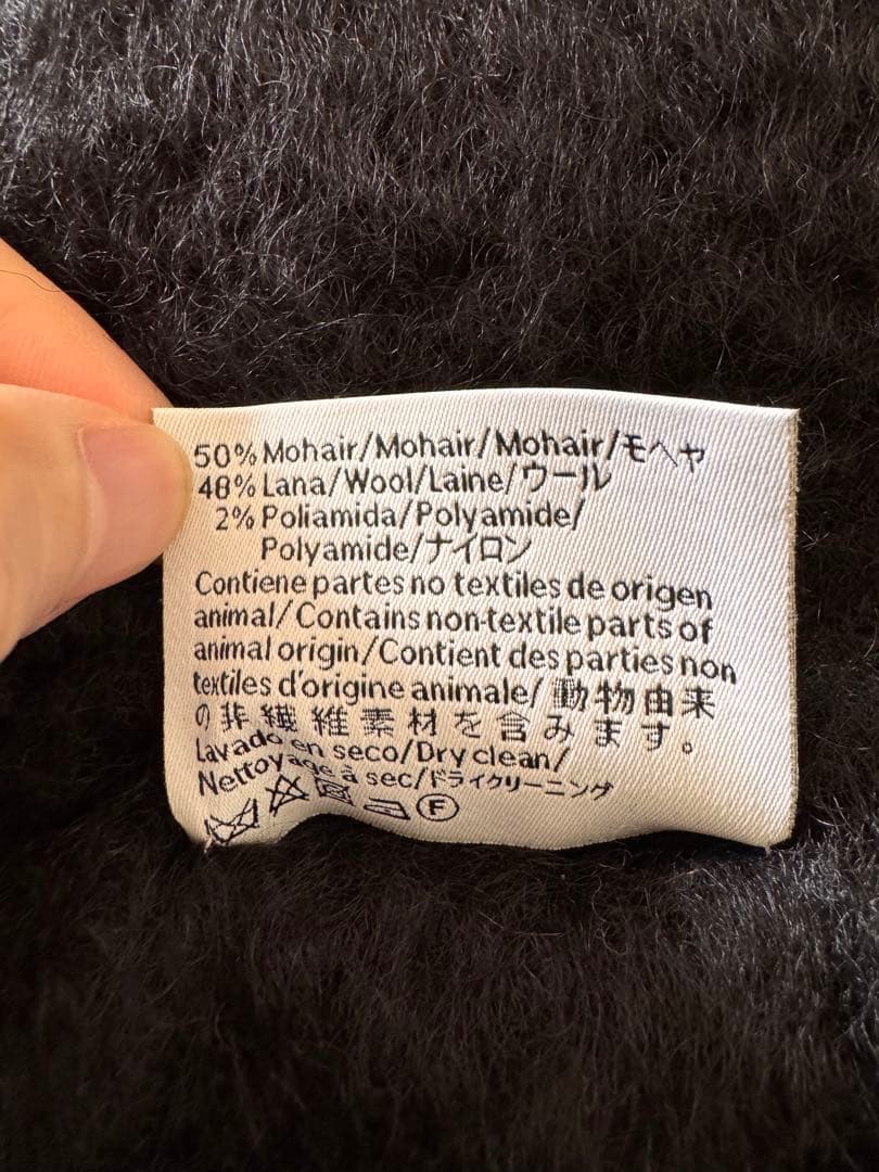 ルナ 　LOEWE マフラー　モヘア&ウールブレンド　ブラック