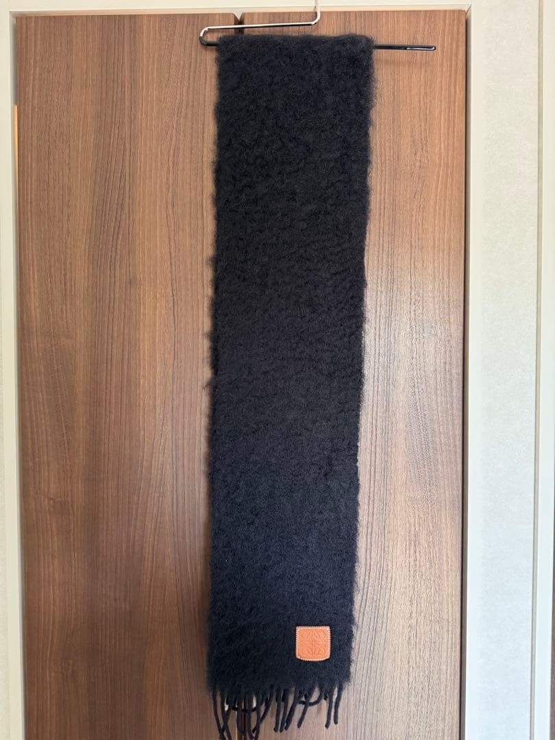 ルナ 　LOEWE マフラー　モヘア&ウールブレンド　ブラック