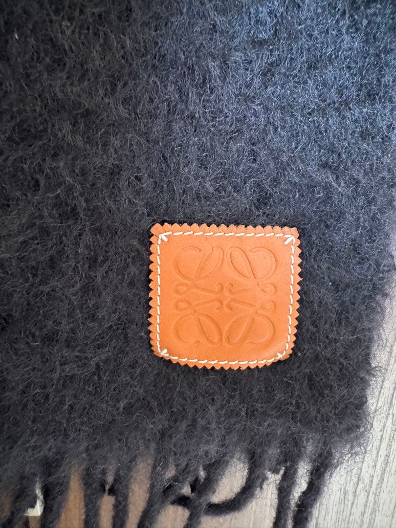 ルナ 　LOEWE マフラー　モヘア&ウールブレンド　ブラック