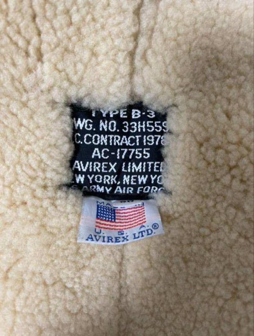 AVIREX B-3　大戦モデル　フライトジャケット アヴィレックス
