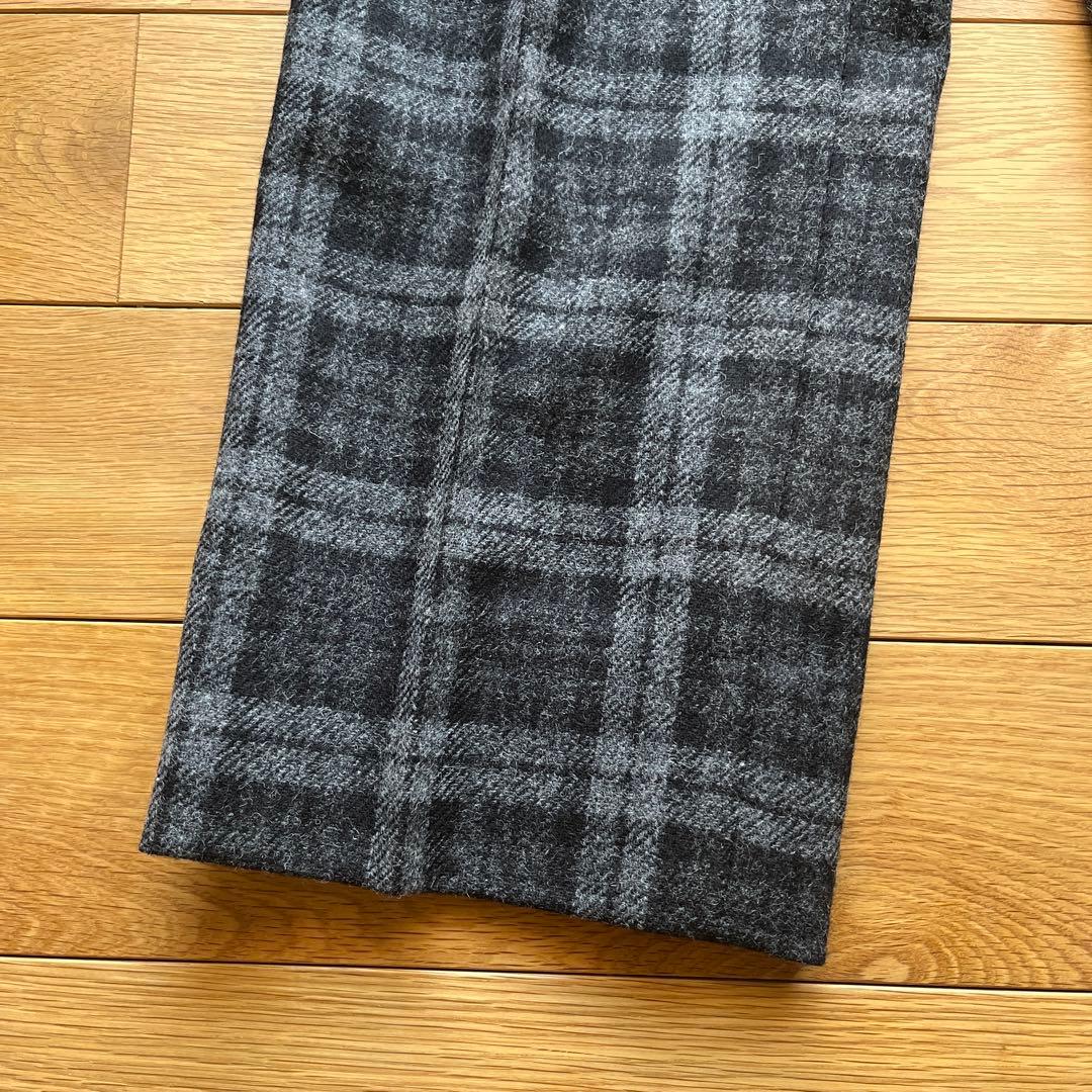 パンツ NEAT Wide Type II Black Gray Check Wool