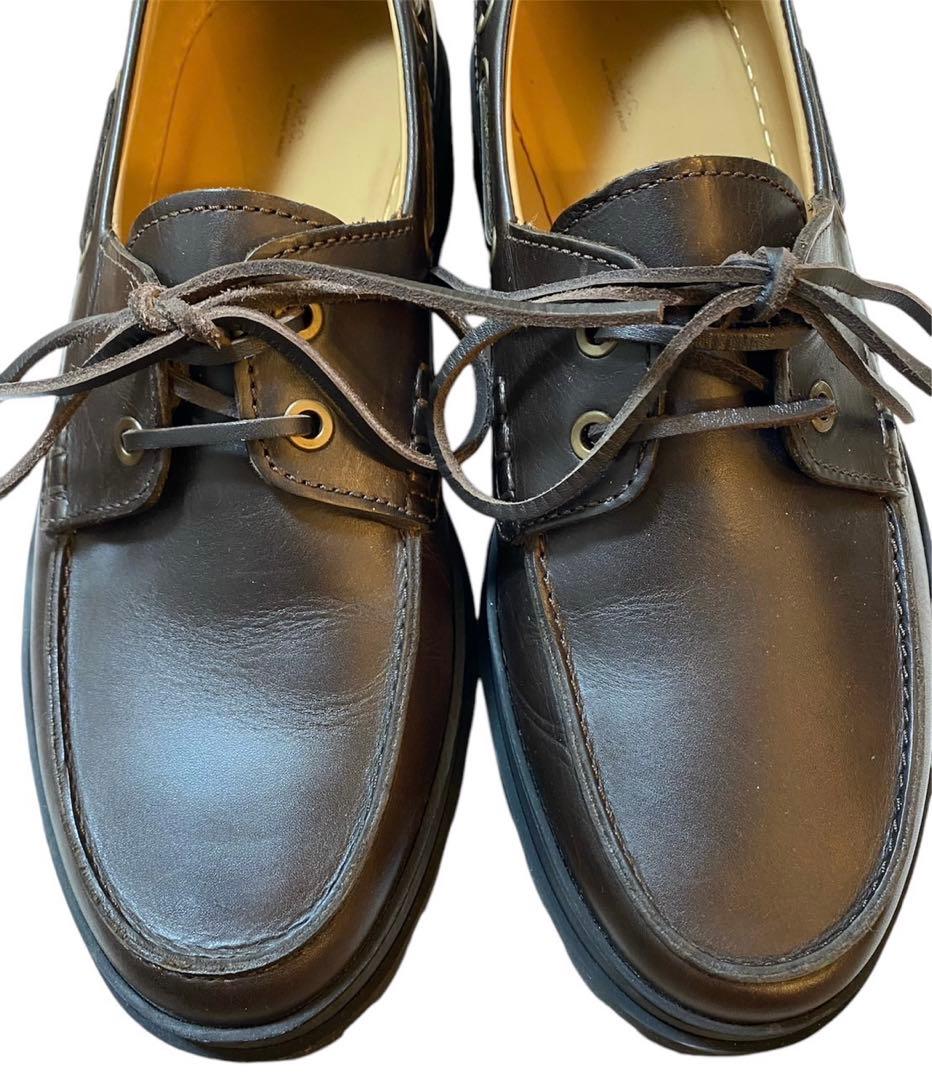 美品　箱付き　APC アーペーセー　デッキ　モカシン　シューズ　レザー　ブラウン