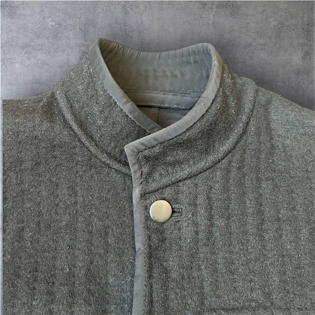 イッセイミヤケ ハート 刺子　ウールナイロン　リバーシブル　マオジャケット