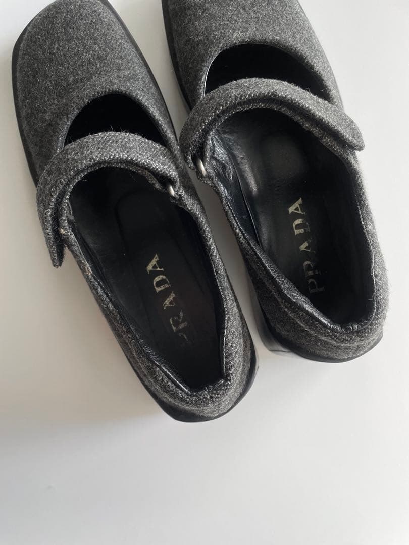 靴 PRADA FW1998 SQUARE TOE SHOES 36 1/2