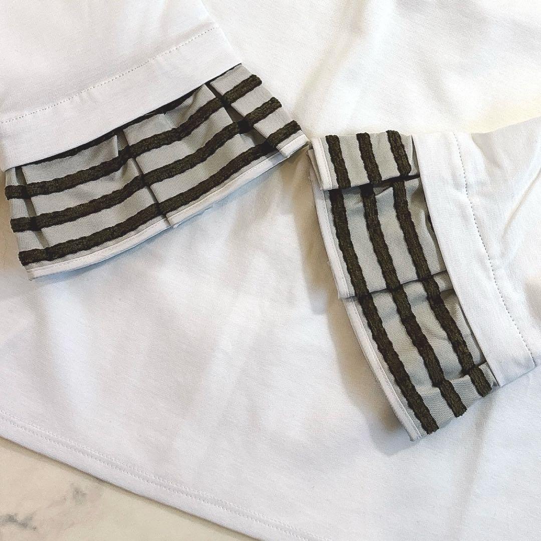 BORDERS at BALCONY ラッフルド カフ T フリル カットソー