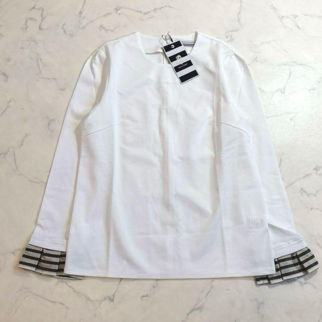 BORDERS at BALCONY ラッフルド カフ T フリル カットソー