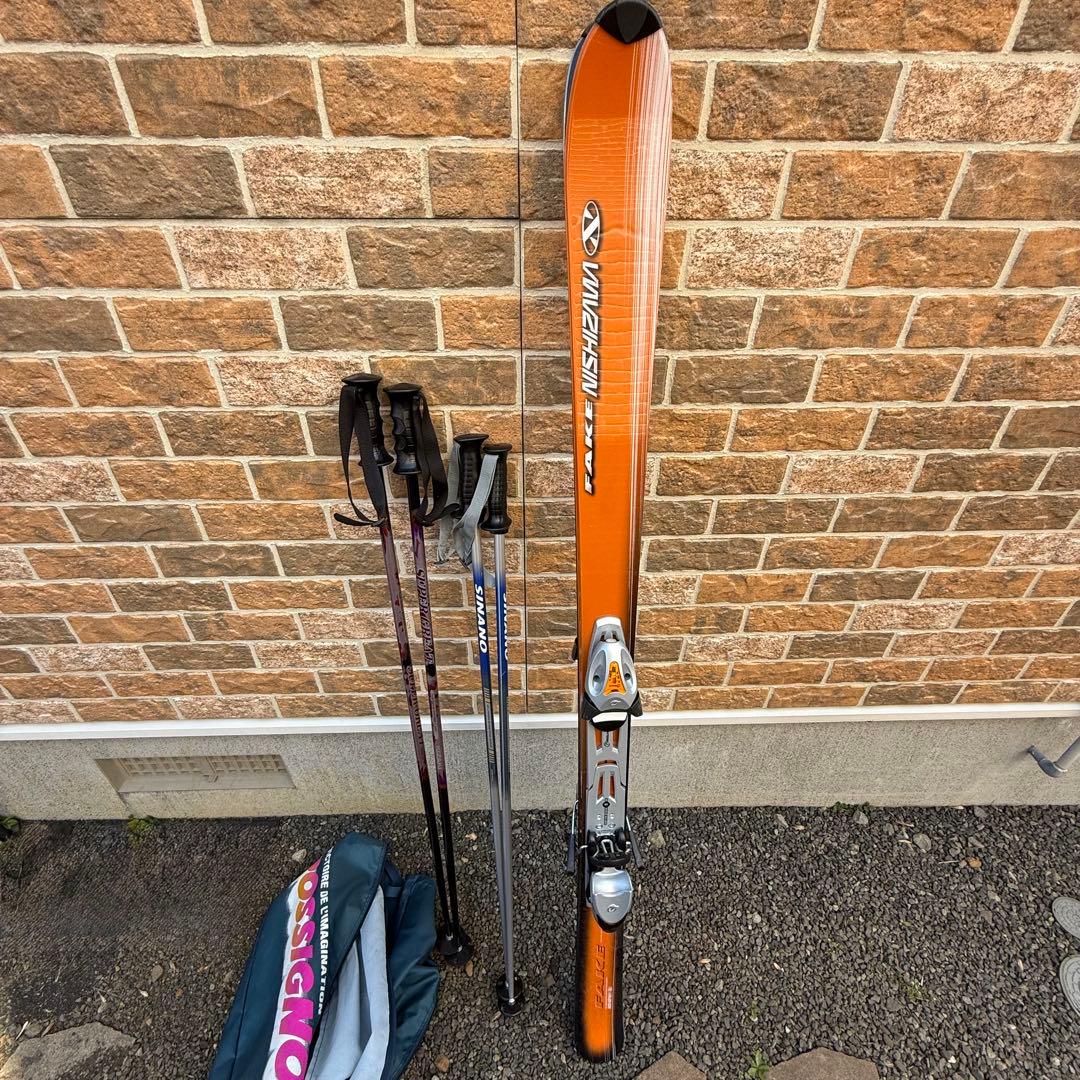 WAVEZISHI スキー板 オレンジ色 セット