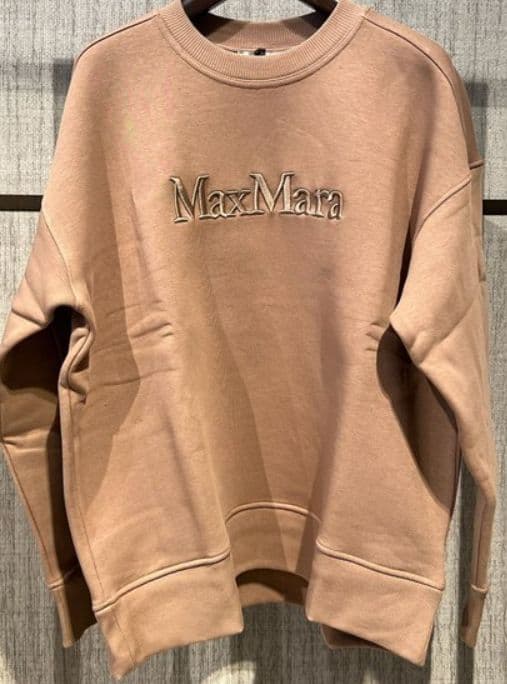 S Max Mara ベージュ クルーネック トレーナー 新品タグ付き