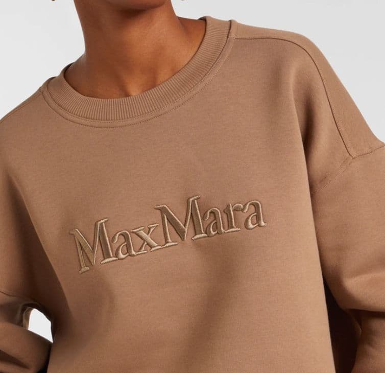 S Max Mara ベージュ クルーネック トレーナー 新品タグ付き