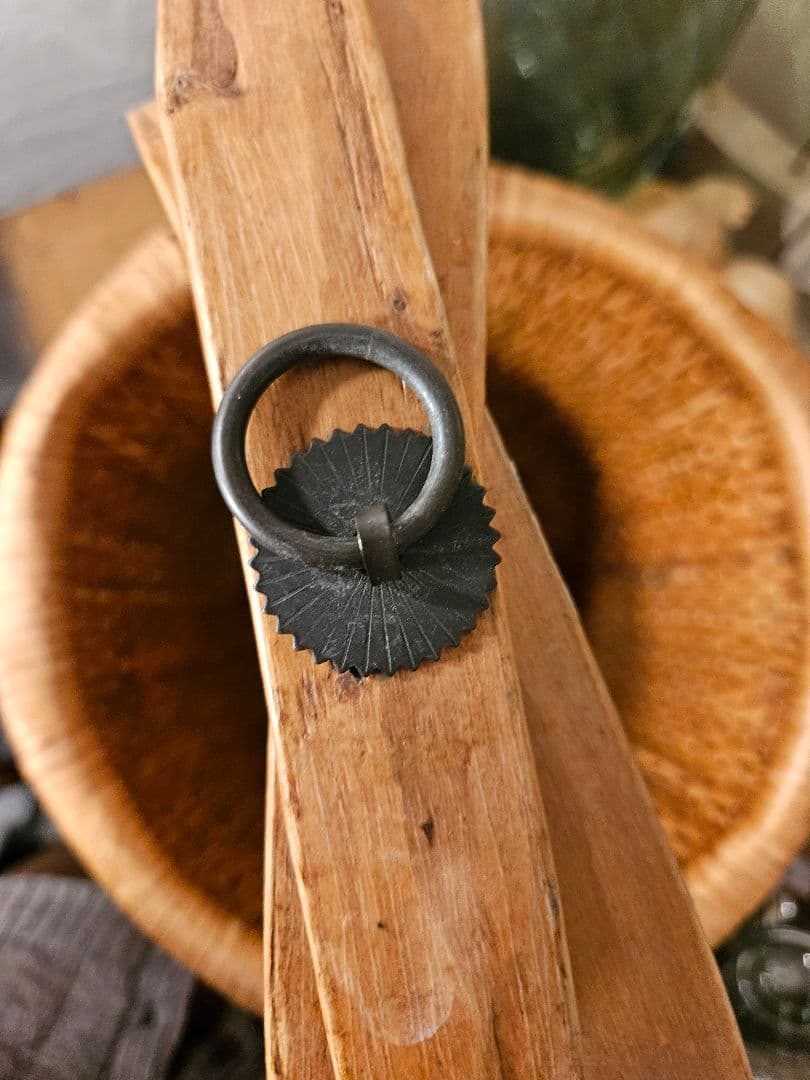 籐　竹　バスケット　かご　中国　柳籠　古民具　昭和レトロ　ヴィンテージ　アンティ