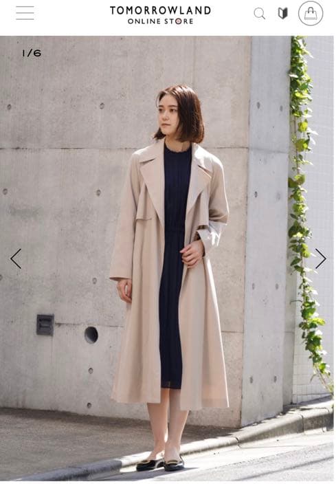 トゥモローランド ウール ガウンコートトレンチコート 38