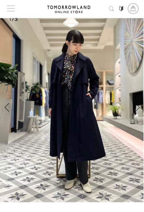 トゥモローランド ウール ガウンコートトレンチコート 38