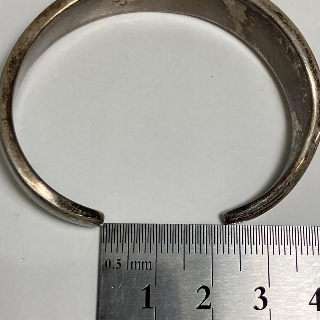 ナバホ族 SJB シルバー ウェーブ バングル インディアンジュエリー