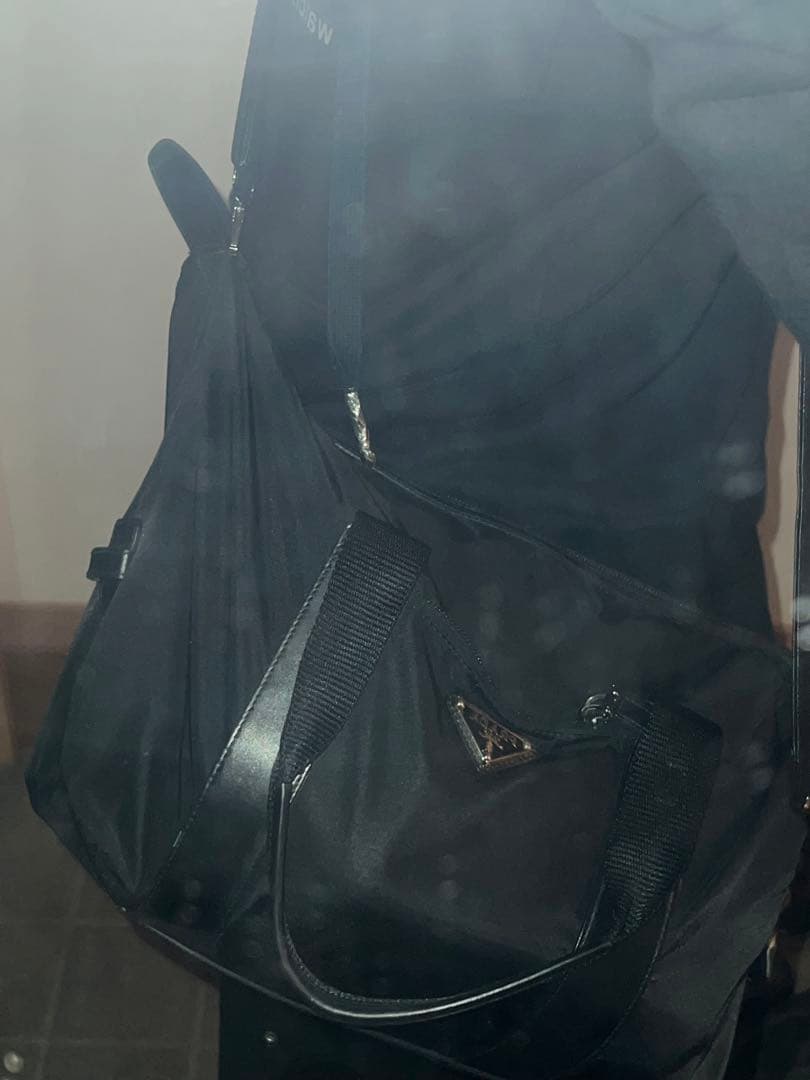 ま*ら様 PRADAブラック ボストンバッグ