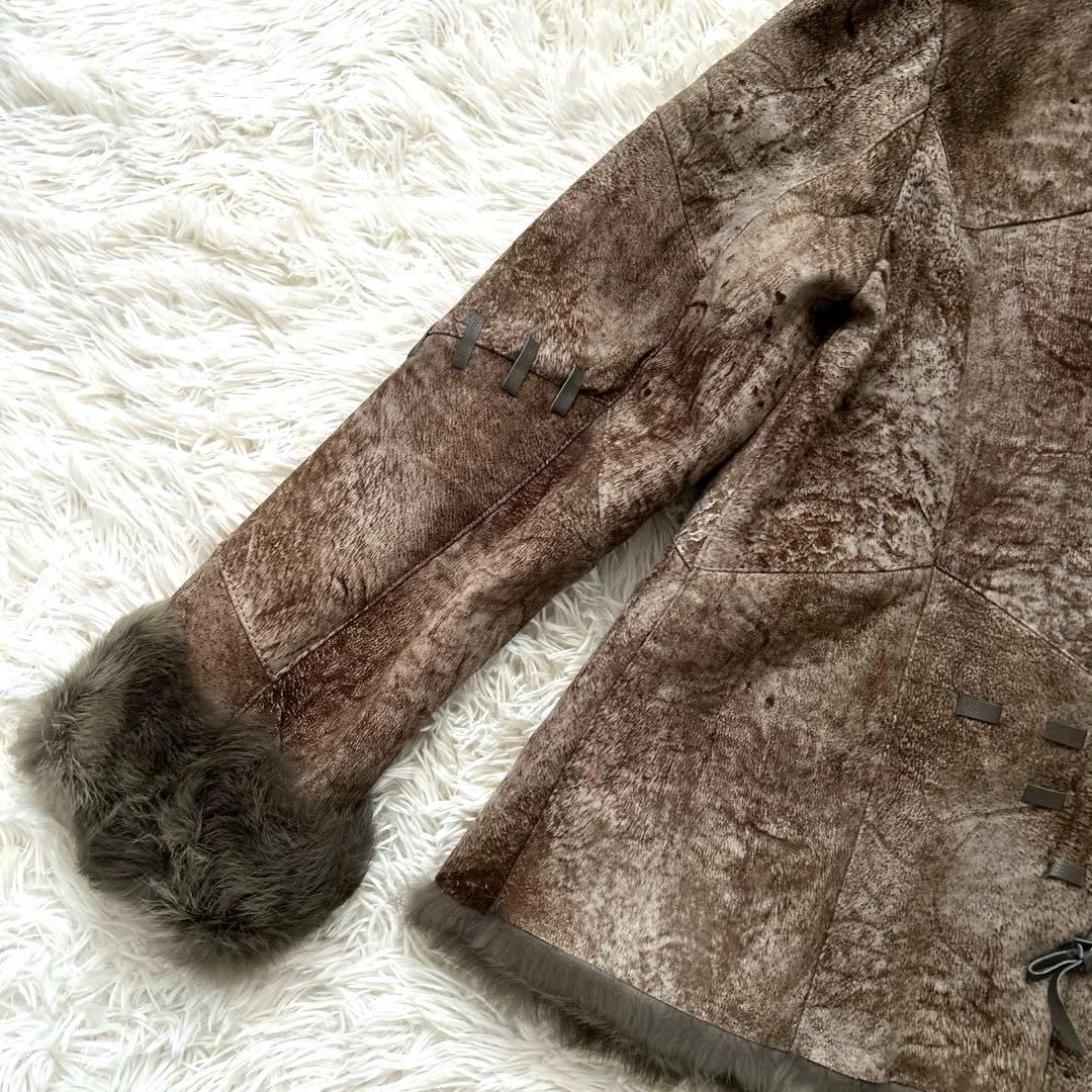 【新品】MASABARDO 毛皮ジャケット ラビット革 ブルーフォックスファーM