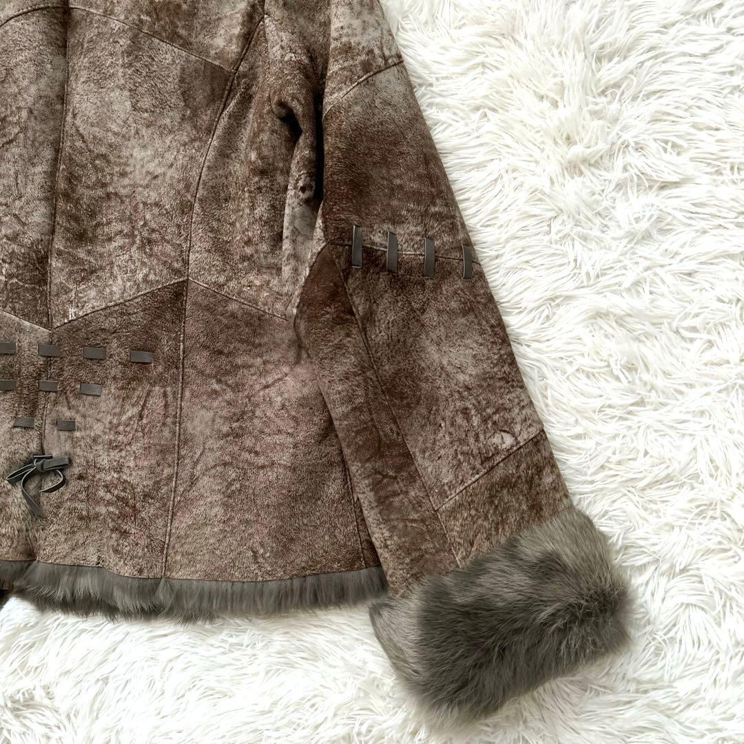 【新品】MASABARDO 毛皮ジャケット ラビット革 ブルーフォックスファーM