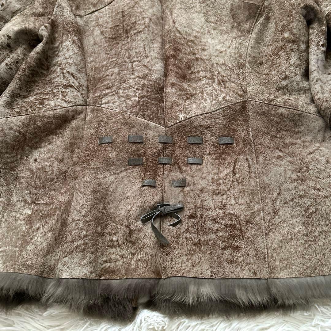 【新品】MASABARDO 毛皮ジャケット ラビット革 ブルーフォックスファーM