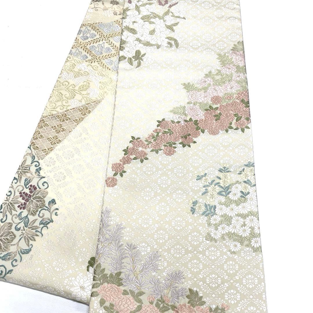 専用帯5083 ●さが美扱い 高級 正絹 全通全景 御印華唐織 両面全通 袋帯