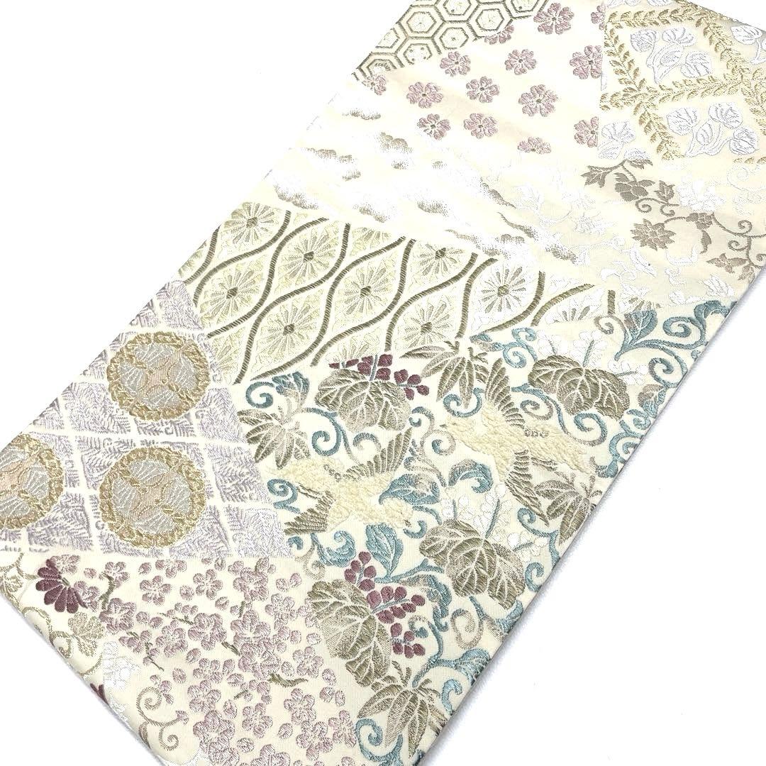 専用帯5083 ●さが美扱い 高級 正絹 全通全景 御印華唐織 両面全通 袋帯