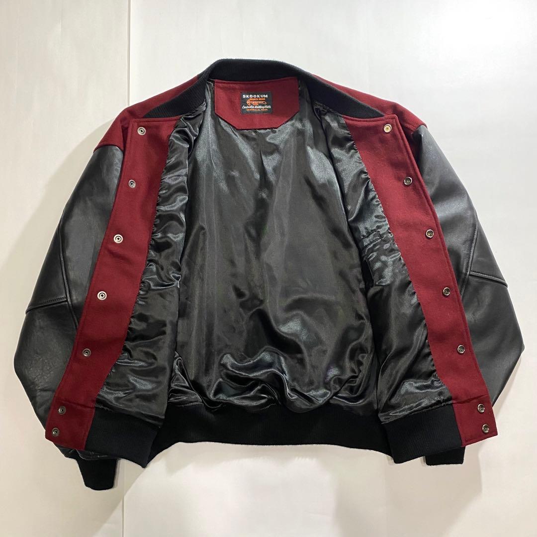 SKOOKUM スクーカム スタジャン リアルレザー ワイン エンジ ボルドー