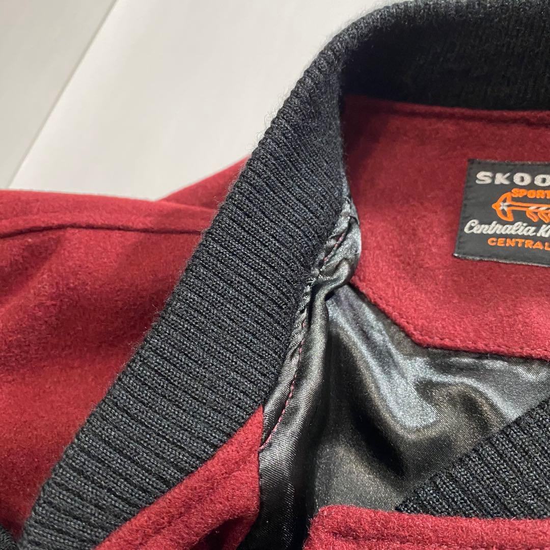 SKOOKUM スクーカム スタジャン リアルレザー ワイン エンジ ボルドー