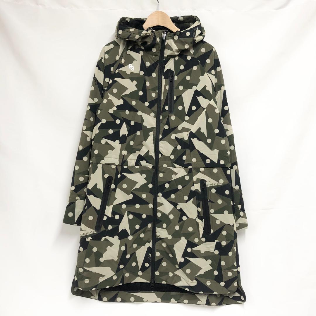 ○★新品未使用　パーリーゲイツ　カモドット柄　フーディコート　1　オリーブ系