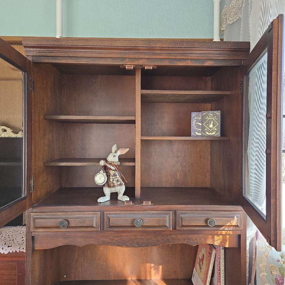 カリモク キャビネット 食器棚 カップボード 飾り棚