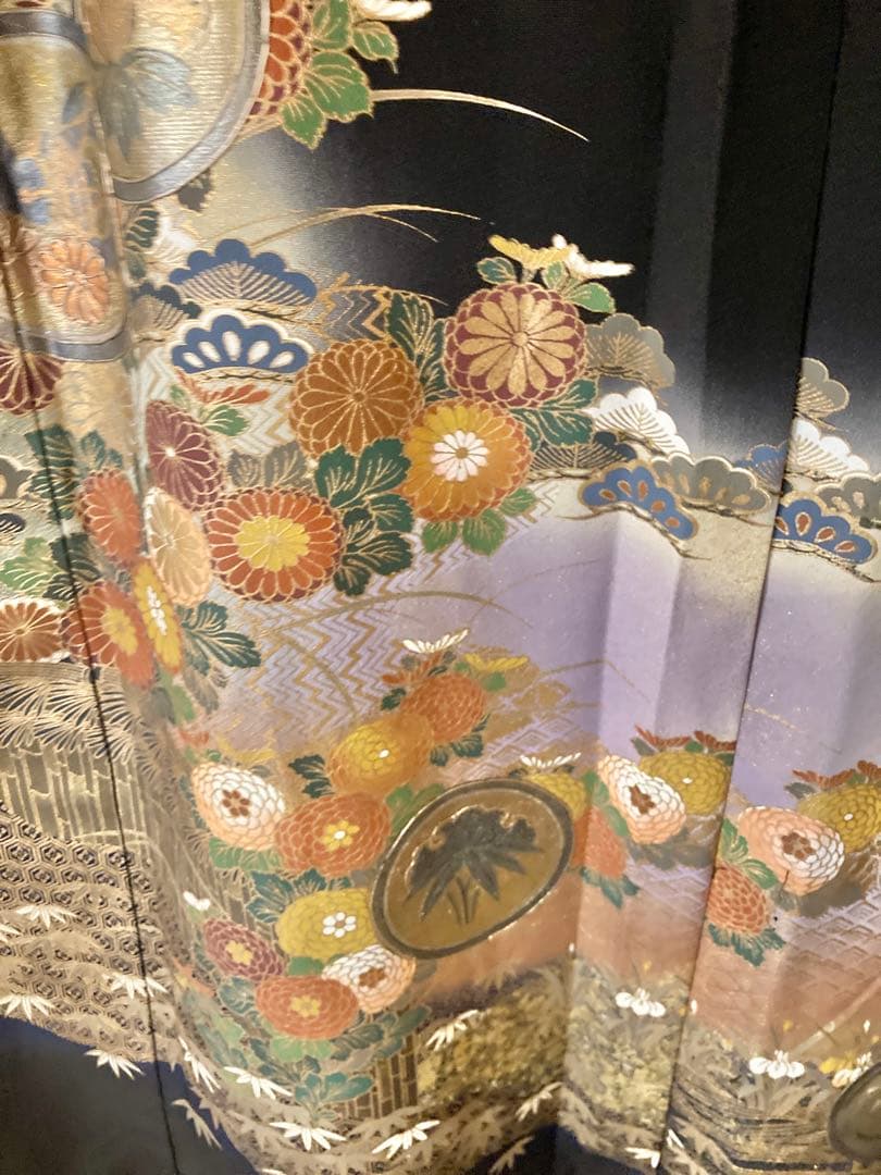 着物リメイクワンピース　￼￼ 留袖￼サイズL〜LL