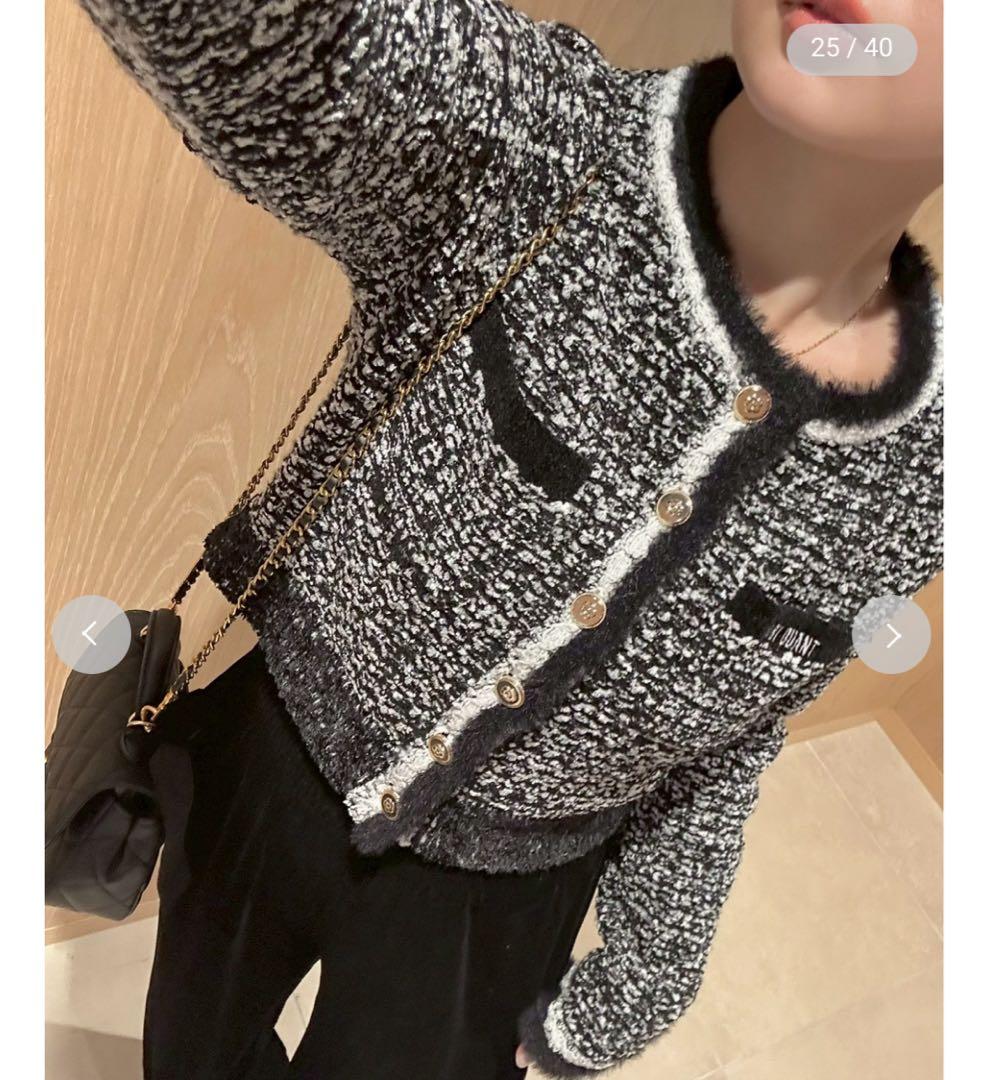 2025 リリーブラウン ツイードニットジャケット　新品