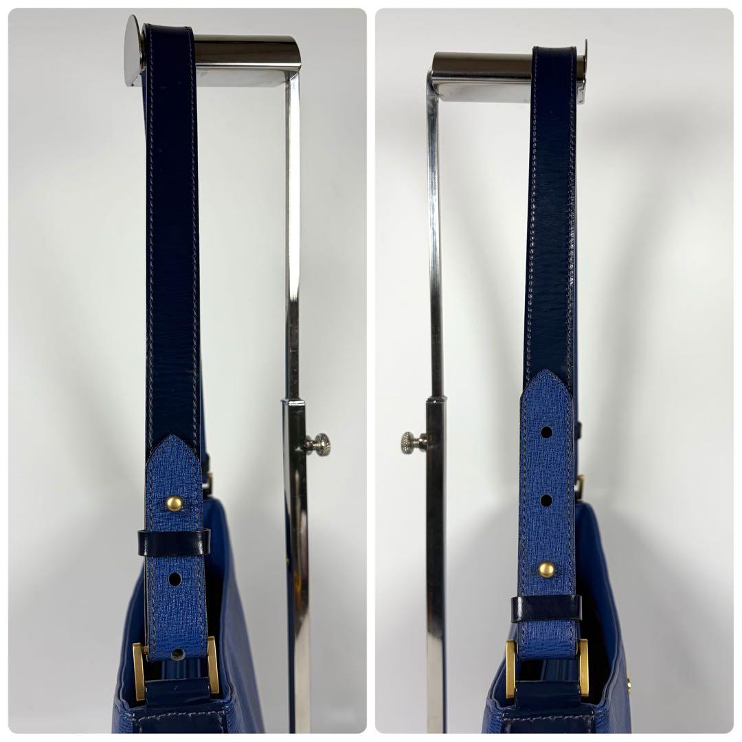 【希少カラー】BURBERRY ワンショルダーバッグ ブルー ノバチェック