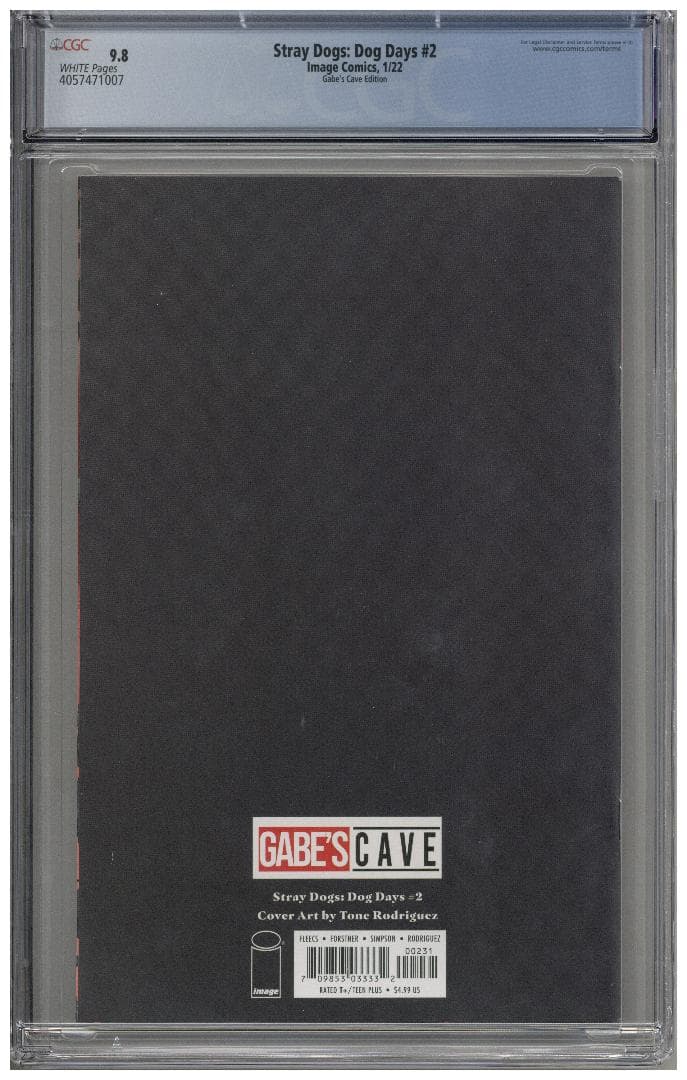 アメコミリーフ　Stray Dogs: Dog Days #2 CGC 9.8